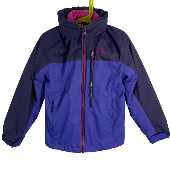 LL Bean Adventure Seeker 3 in 1 Winter Ski Jacket Hooded Little Girls M (5-6) - Picture 1 of 16